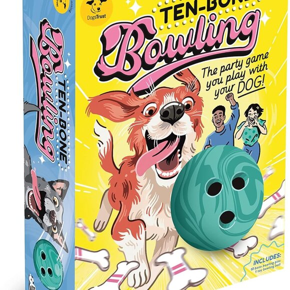 Ten Bone Bowling Dog Board Game A Family Party Game for You and Your Dog - Picture 1 of 6